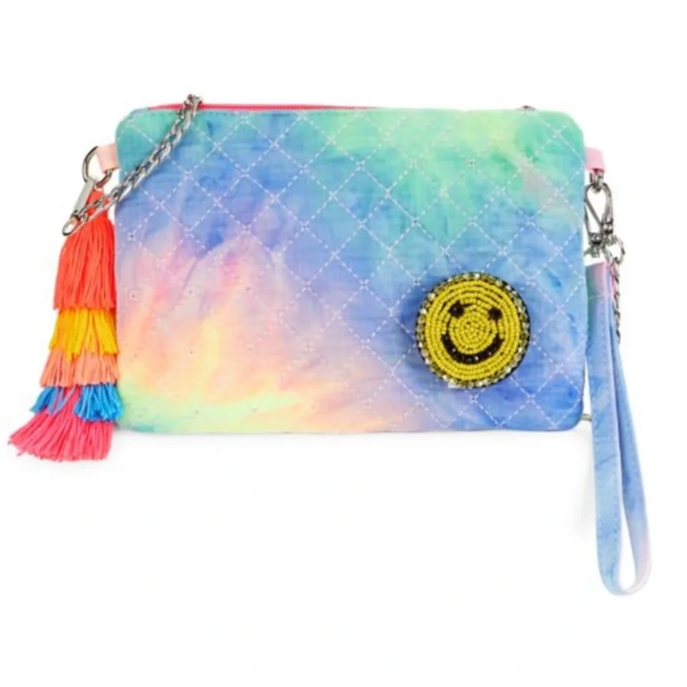 NWT BARI LYNN Tie Dyed Patch Clutch Pouch